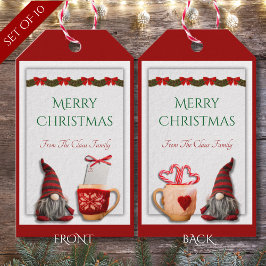 Niedlich Holiday Gnome Weihnachtsgeschenke Tags Geschenkanhänger