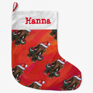 Niedlich Holiday Mastodon Großer Weihnachtsstrumpf