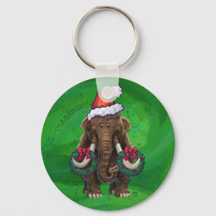 Niedlich Holiday Mastodon Schlüsselanhänger