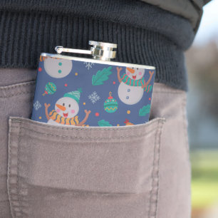 Niedlich Holiday Snowman  Flachmann