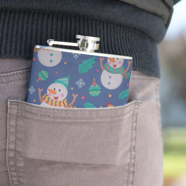 Niedlich Holiday Snowman  Flachmann (Beispiel)