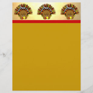 Niedlich Holiday Turkey Letterhead