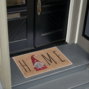 Niedlich Holiday Weihnachten Kariert Gnome Zuhause Fußmatte
