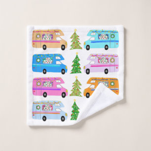 Niedlich Holiday Xmas RV Campingplatz Weihnachten Waschlappen