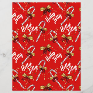 Niedlich Holly Jolly Christmas Scrapbook Paper