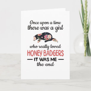 Niedlich Honey Badger Girl Gifts Honey Badger Love Karte