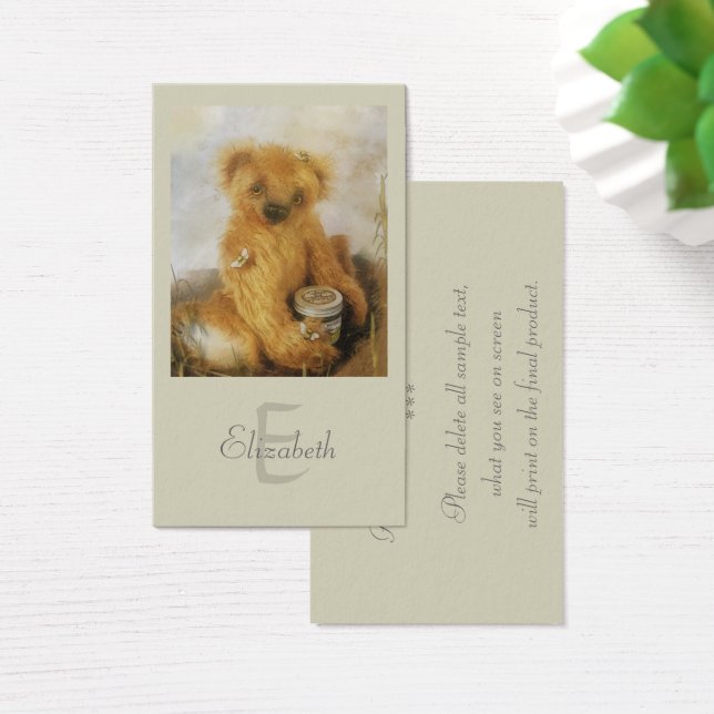 Niedlich Honey Bear Teddy Personalisiert (Schreibtisch)