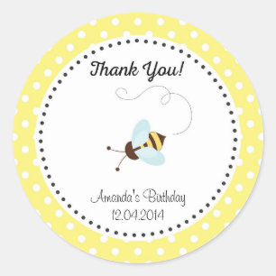 Niedlich Honey Bee Birthday Sticker