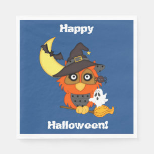 Niedlich Hoot Owl Halloween Serviette