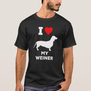 Niedlich höre ich Liebe mein Weiner Pet Hund Dacke T-Shirt