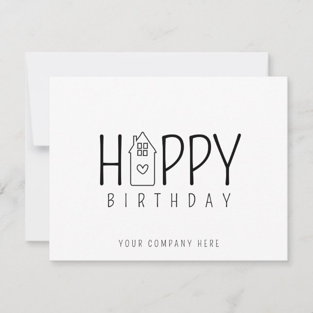 Niedlich House Real Anwesen Happy Birthday Karte (Vorderseite)