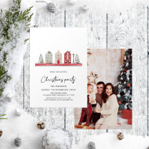 Niedlich Houses Foto Weihnachtsfeiertage Party Ein