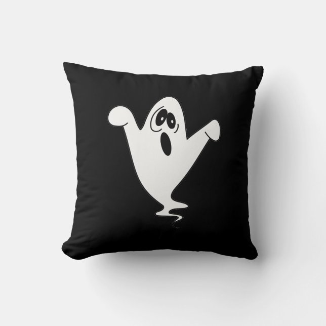 Niedlich Howling Ghost Halloween Kissen (Vorderseite)