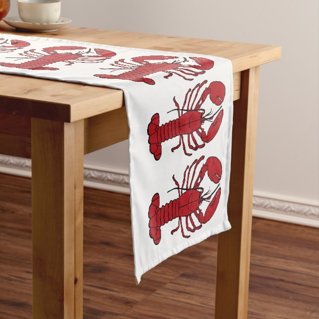 Niedlich Hummer Nautic Beach Table Runner Großer Tischläufer (Beispiel)
