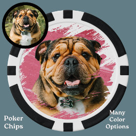 Niedlich Hund Französisches Bulldog-Foto Pokerchips