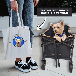 Niedlich Hunde Foto Haustier Name EST Datum der Ty Tragetasche
