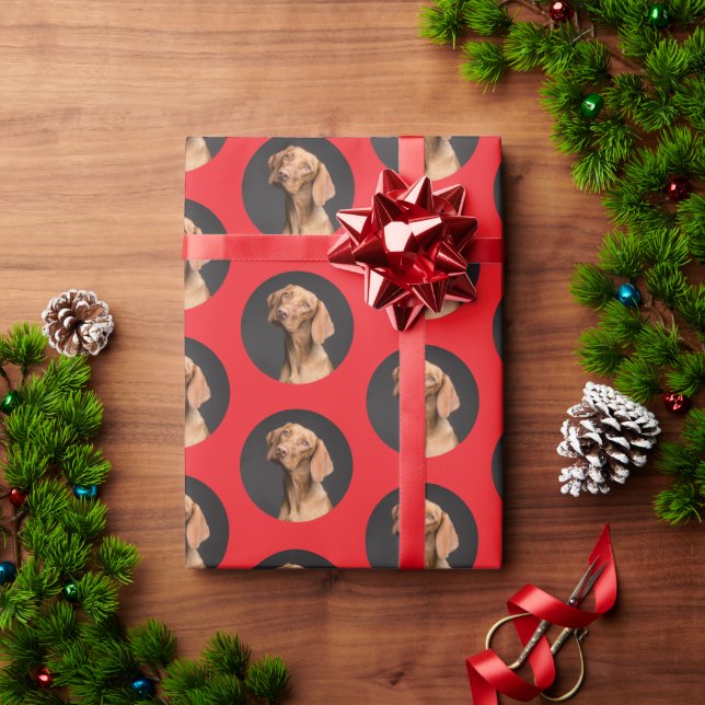 Niedlich Hunde Foto Modernes Geschenkpapier (Feiertagsgeschenk)