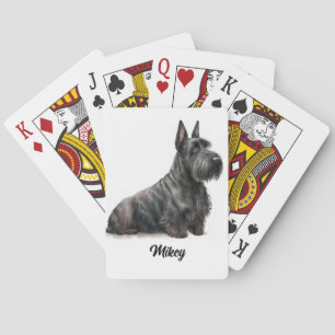 Niedlich Hunde Illustration - Scottish Terrier Spielkarten