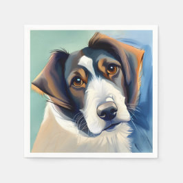 Niedlich Hundeskizze Serviette