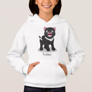 Niedlich hungriger Tasmanischer Teufel Cartoon Ill Hoodie