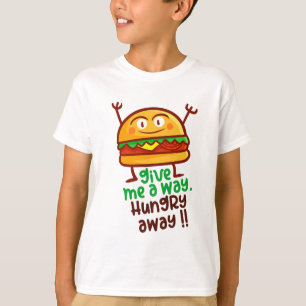 Niedlich Hungry Away Burger Boy's T - Shirt