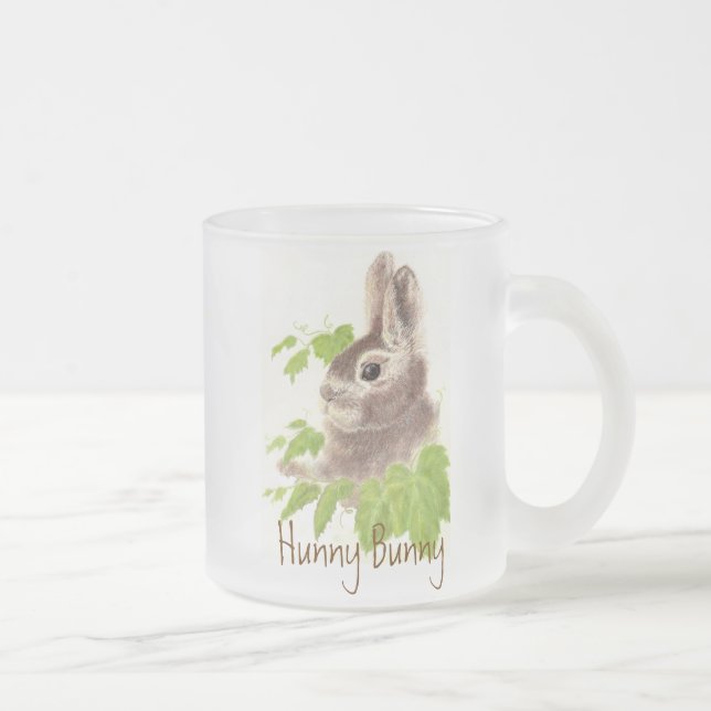 Niedlich Hunny Bunny Rabbit, Glass Tasse (Rechts)