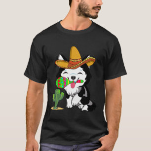 Niedlich Husky Dog Cinco de Mayo 5. Mai Celebratio T-Shirt