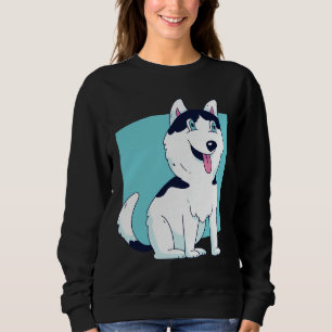 Niedlich Husky Dog Sweatshirt