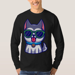 Niedlich Husky Dog T-Shirt