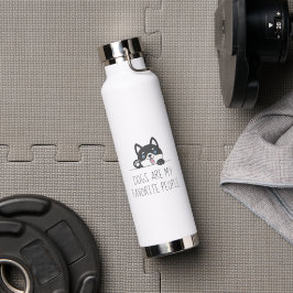 Niedlich Husky Hund Blue Quote Trinkflasche