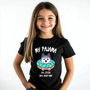 Niedlich Husky Pajama Funny Donut Dog Lover T-Shirt