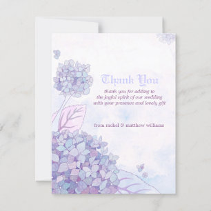 Niedlich Hydrangeas Wedding Vielen Dank Dankeskarte
