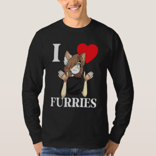 Niedlich I Heart Furries Fandom Liebe 4 T-Shirt