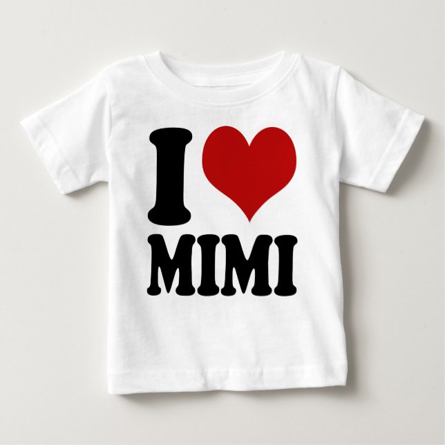 Niedlich I Heart Mimi Baby T-shirt (Vorderseite)