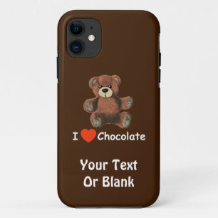 Niedlich I Herz (Liebe) Schokolade Teddy Bär Case-Mate iPhone Hülle