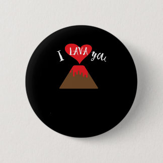 Niedlich I Lava You Volcano Valentinstag Button