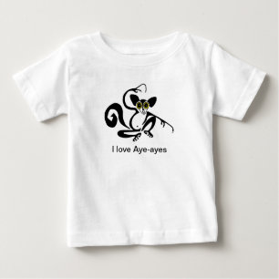 Niedlich - I Liebe AYE AYE - Tierische Grafik - Baby T-shirt