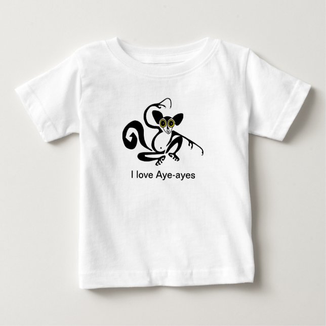 Niedlich - I Liebe AYE AYE - Tierische Grafik - Baby T-shirt (Vorderseite)