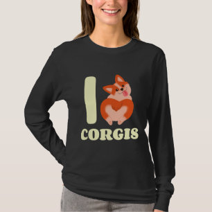 Niedlich I Liebe Corgi Herz Hintern T-Shirt