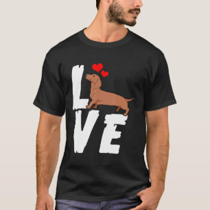 Niedlich I Liebe Dackel Weiner Dog Geschenkidee Da T-Shirt