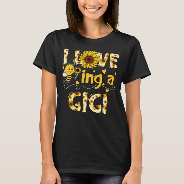 Niedlich I Liebe, eine Gigi Sonnenblume Mutter s D T-Shirt (Vorderseite)