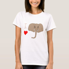 Niedlich I Liebe Elefantentag T - Shirt