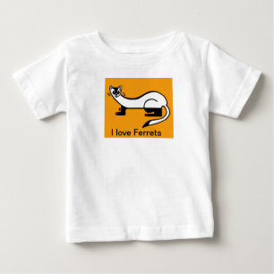Niedlich I Liebe FERRETS - Tiergrafiken - Baby T-shirt