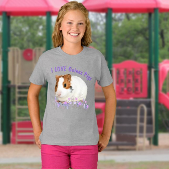 Niedlich I LIEBE Guinea Schweine Weißer, benutzerd T-Shirt (Present a special gift with a personalized message, completely remove the text or keep it as is.)