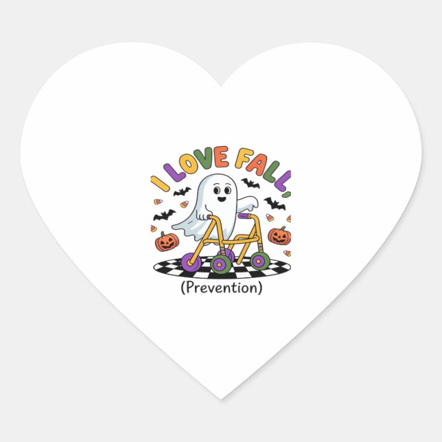 Niedlich I Liebe Herbstverhütung Physikalischer Th Herz-Aufkleber (Vorderseite)