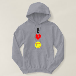 Niedlich I Liebe/HerzSoftball Frauen Fastpich Spor Hoodie