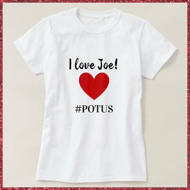 Niedlich I Liebe Joe Heart POTUS T-Shirt (Von Creator hochgeladen)