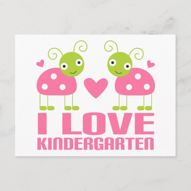 Niedlich I Liebe Kindergarten Ladybug Geschenk Postkarte (Vorderseite)