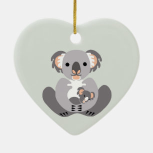 Niedlich I Liebe Koalas - Tierfreund - Grün Keramik Ornament