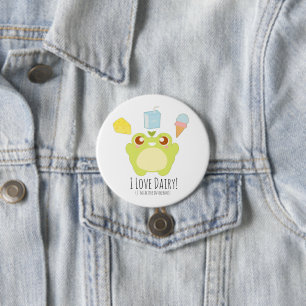 Niedlich I Liebe Leckereien Frosch Button